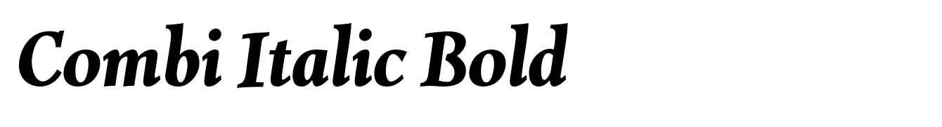 Combi Italic Bold